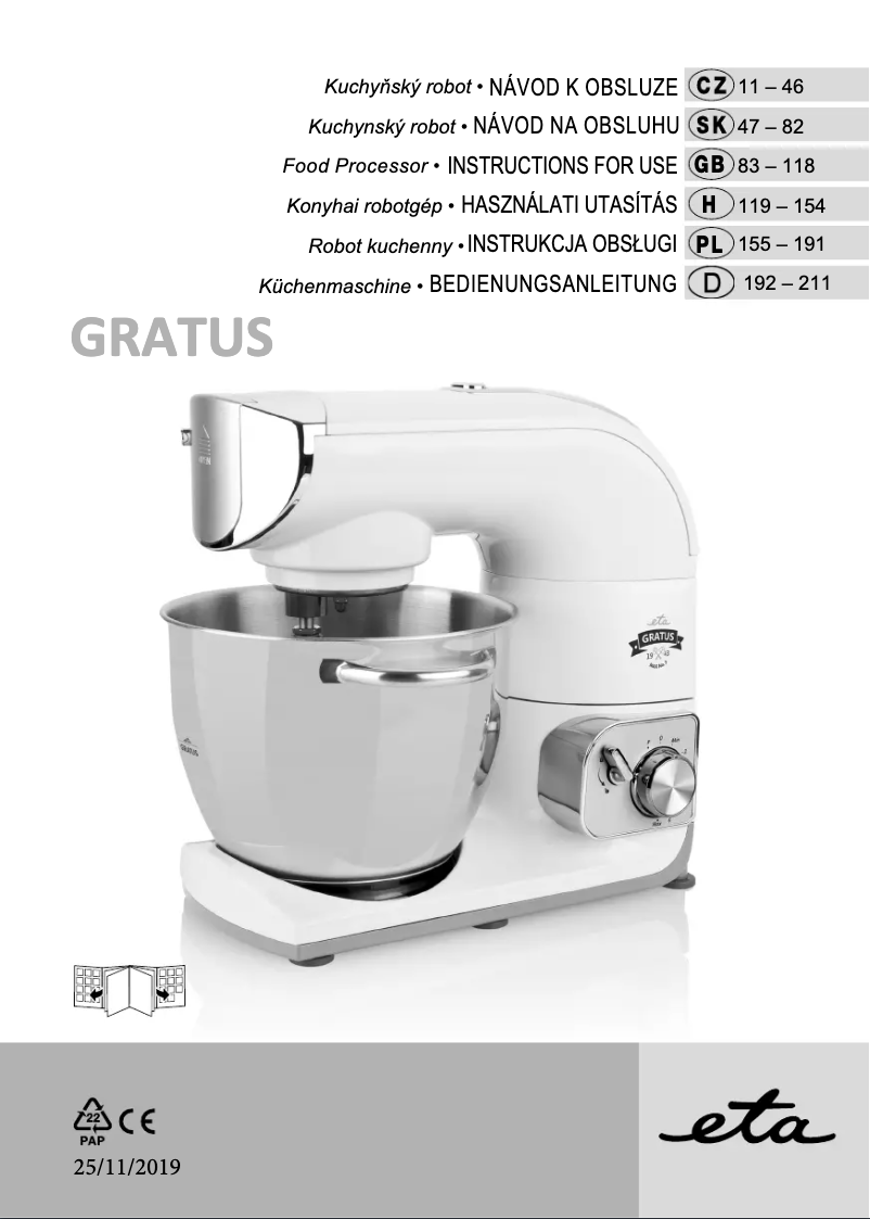 Page 1 de la notice Manuel utilisateur Eta Storio 0028 90064