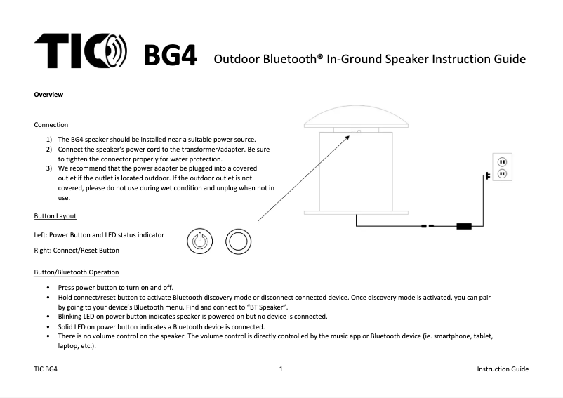 Page 1 de la notice Manuel utilisateur TIC BG4