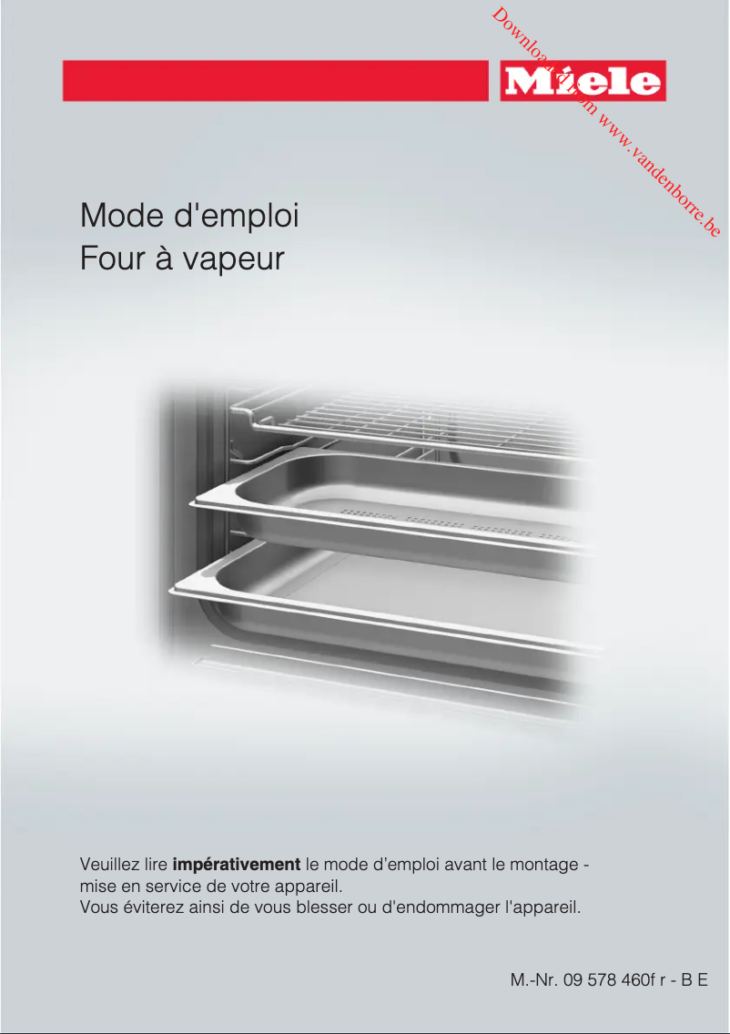 Page n°1 - Manuel utilisateur Miele DG 6010