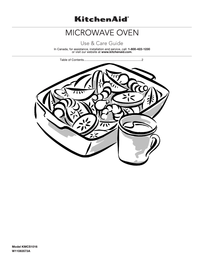 Page 1 de la notice Manuel utilisateur KitchenAid KMCS3022GBS