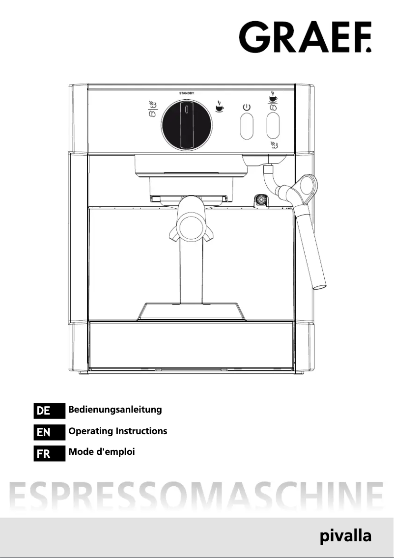 Page 1 de la notice Manuel utilisateur Graef Pivalla ES 702