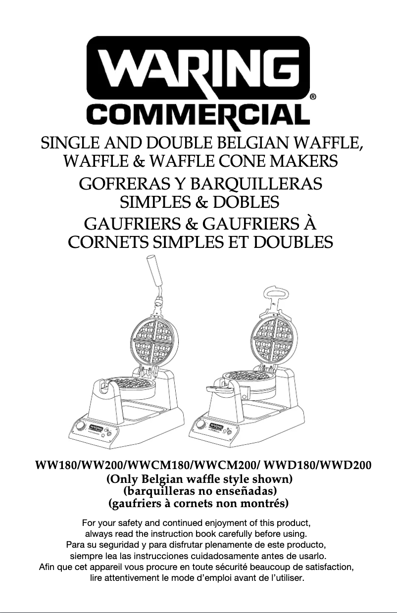 Image de la première page du manuel de l'appareil WWCM180