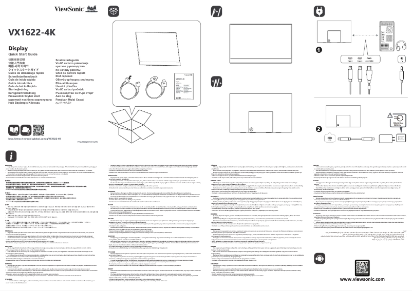 Página 1 del manual Guía de inicio rápido Viewsonic VX1622-4K