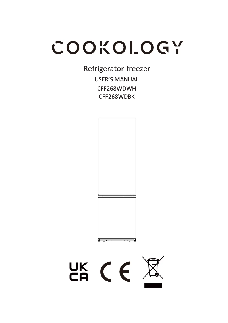 Page n°1 - Manuel utilisateur Cookology CFF268WDBK