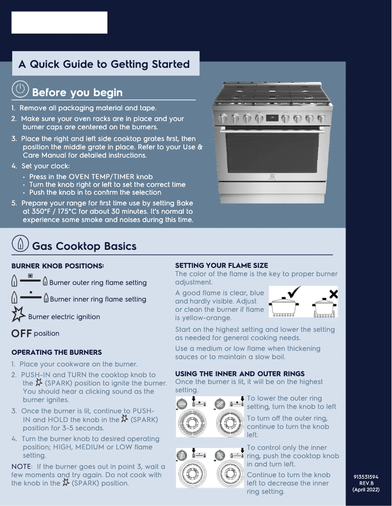 Image de la première page du manuel de l'appareil ECFG3668AS