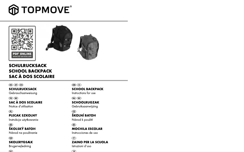 Page n°1 - Manuel utilisateur Topmove IAN 383580