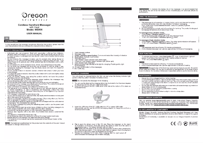 Image de la première page du manuel de l'appareil WS906