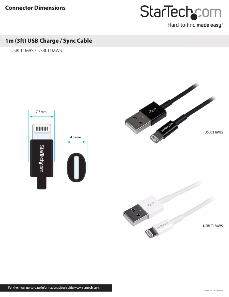 Page n°1 - Manuel utilisateur StarTech.com USBLT1MWS