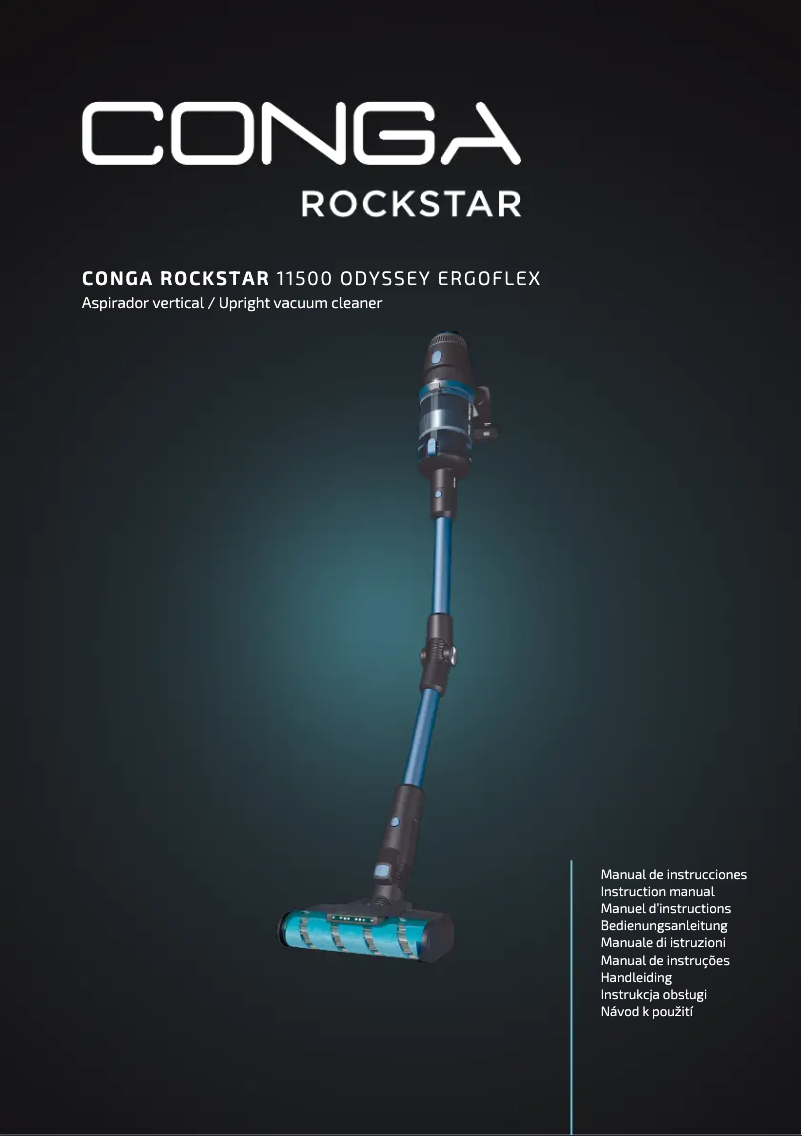 Image de la première page du manuel de l'appareil Conga Rockstar 11500 Odyssey ErgoFlex