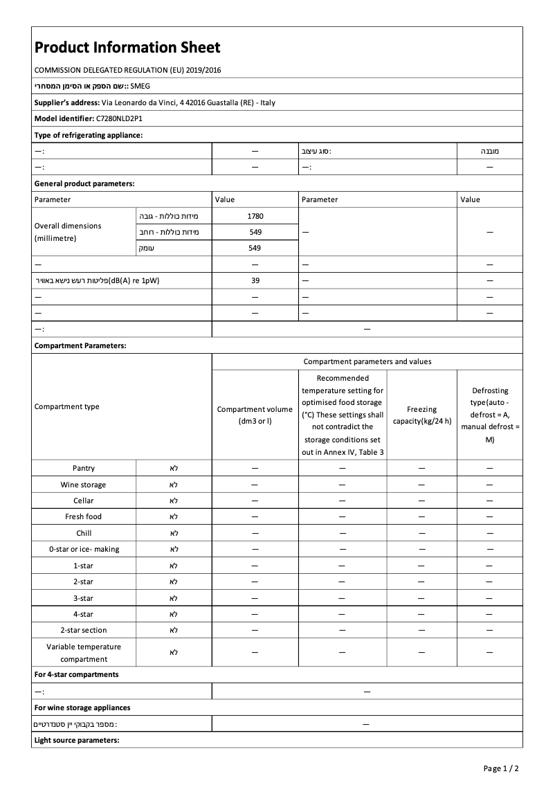 Image de la première page du manuel de l'appareil C7280NLD2P1