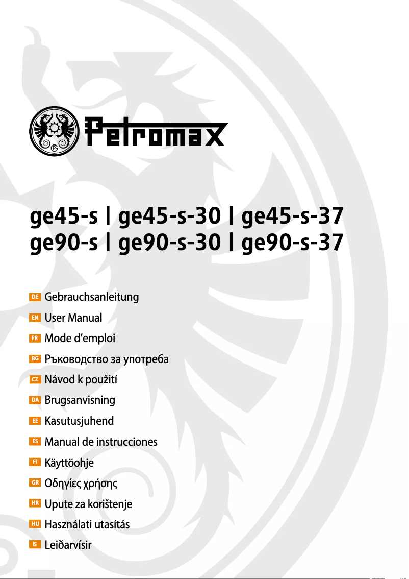 Page n°1 - Manuel utilisateur Petromax ge90-s
