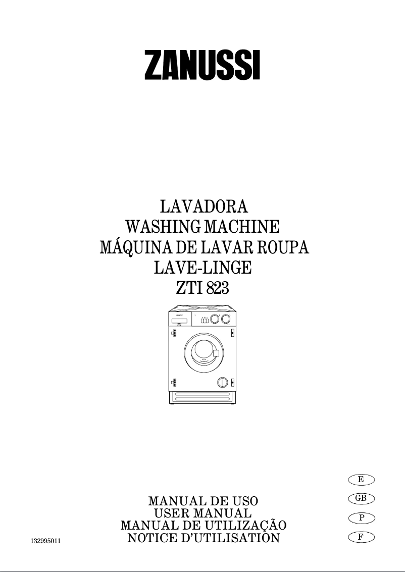 Page 1 de la notice Manuel utilisateur Zanussi ZTI 823