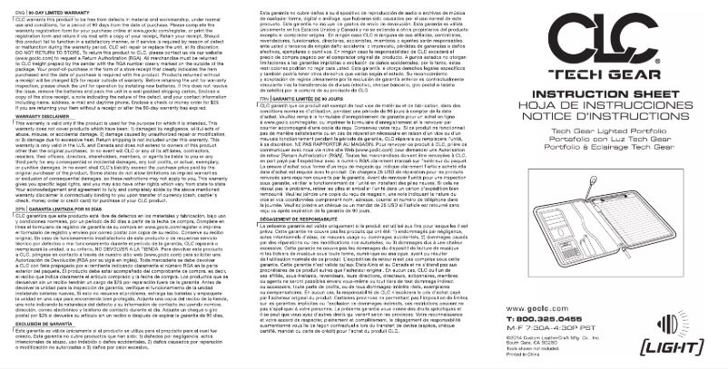 Page 1 de la notice Manuel utilisateur Custom LeatherCraft L217