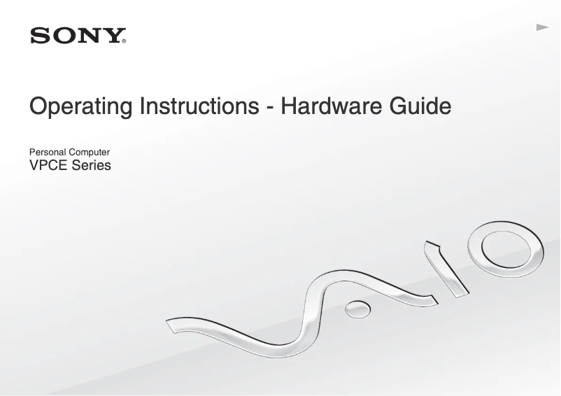Page 1 de la notice Manuel utilisateur Sony Vaio VPCEB13FA