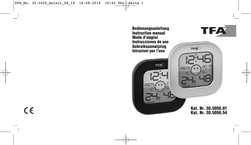Page 1 de la notice Manuel utilisateur TFA 30.5050
