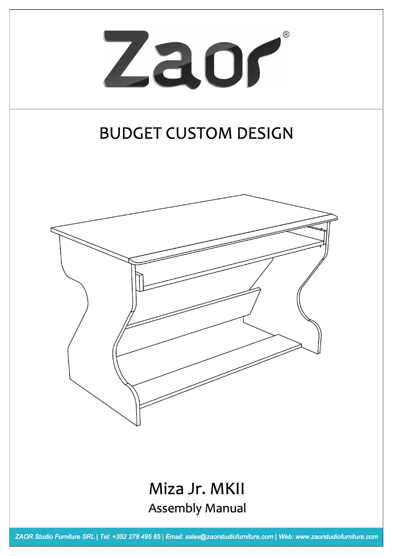 Página 1 del manual Manual de usuario Zaor Miza Jr. MKII