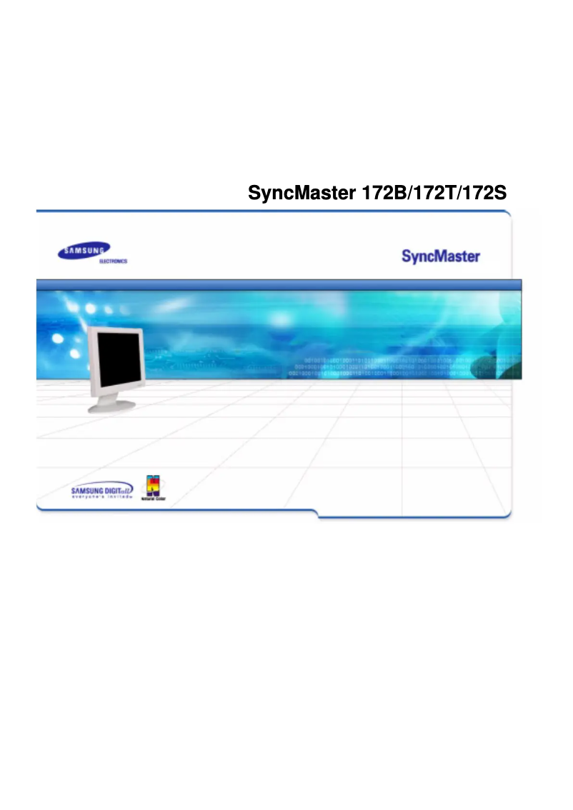 Page 1 de la notice Manuel utilisateur Samsung SyncMaster 172T