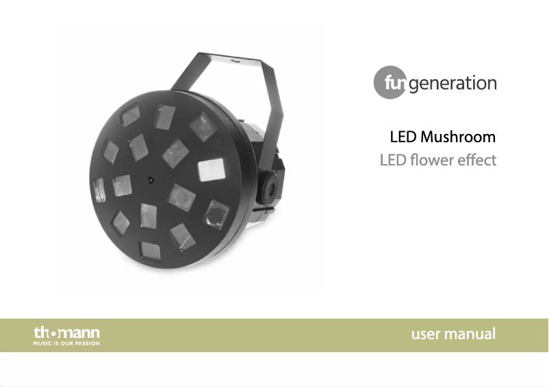 Página 1 del manual Manual de usuario Fun Generation LED Mushroom