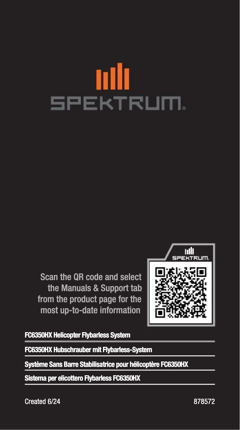 Page 1 de la notice Manuel utilisateur Spektrum FC6350HX
