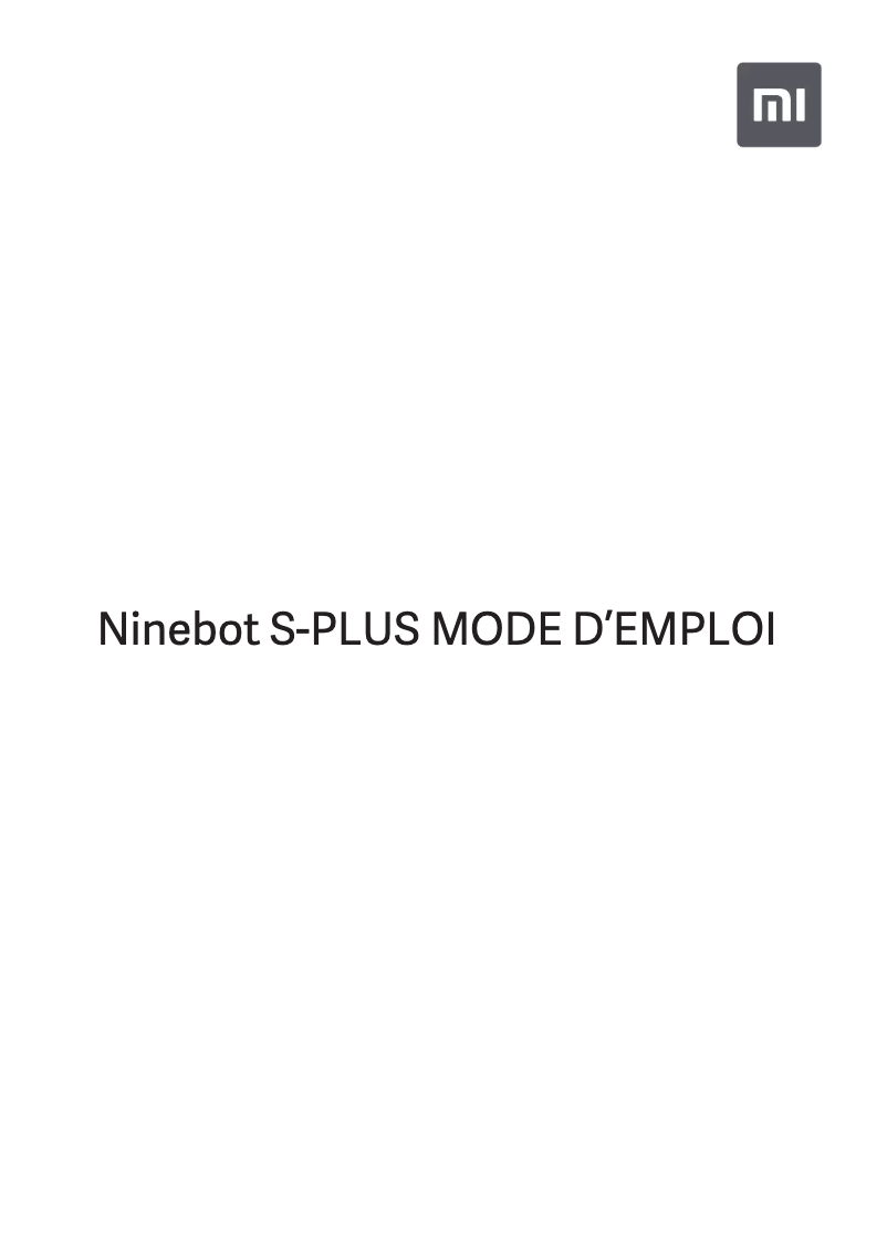 Image de la première page du manuel de l'appareil Ninebot S-PLUS
