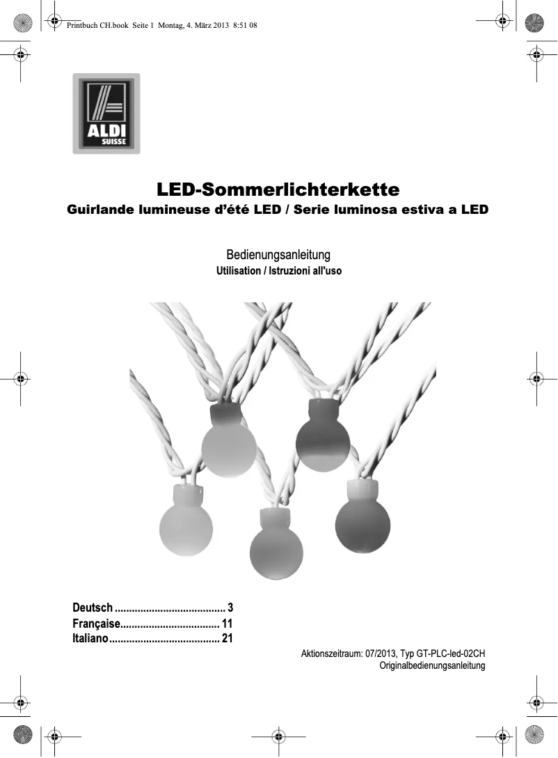 Image de la première page du manuel de l'appareil GT-PLC-led-02