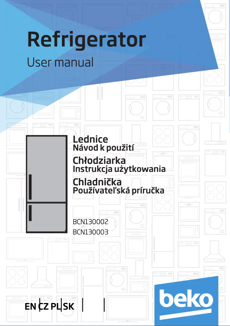 Page 1 de la notice Manuel utilisateur Beko BCN130003