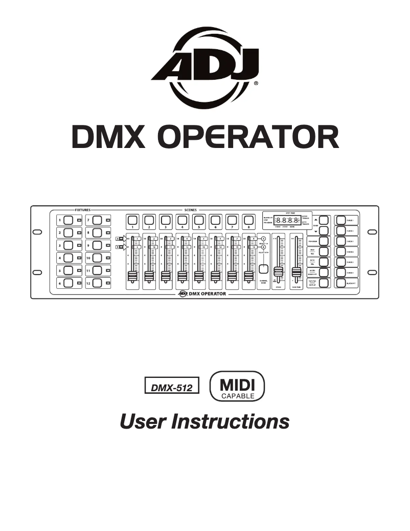 Page 1 de la notice Manuel utilisateur Adj DMX Operator