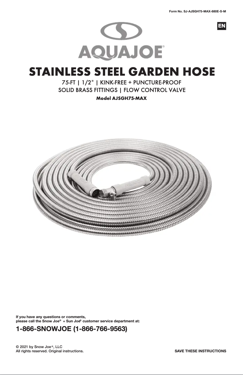 Image de la première page du manuel de l'appareil AJSGH75-MAX