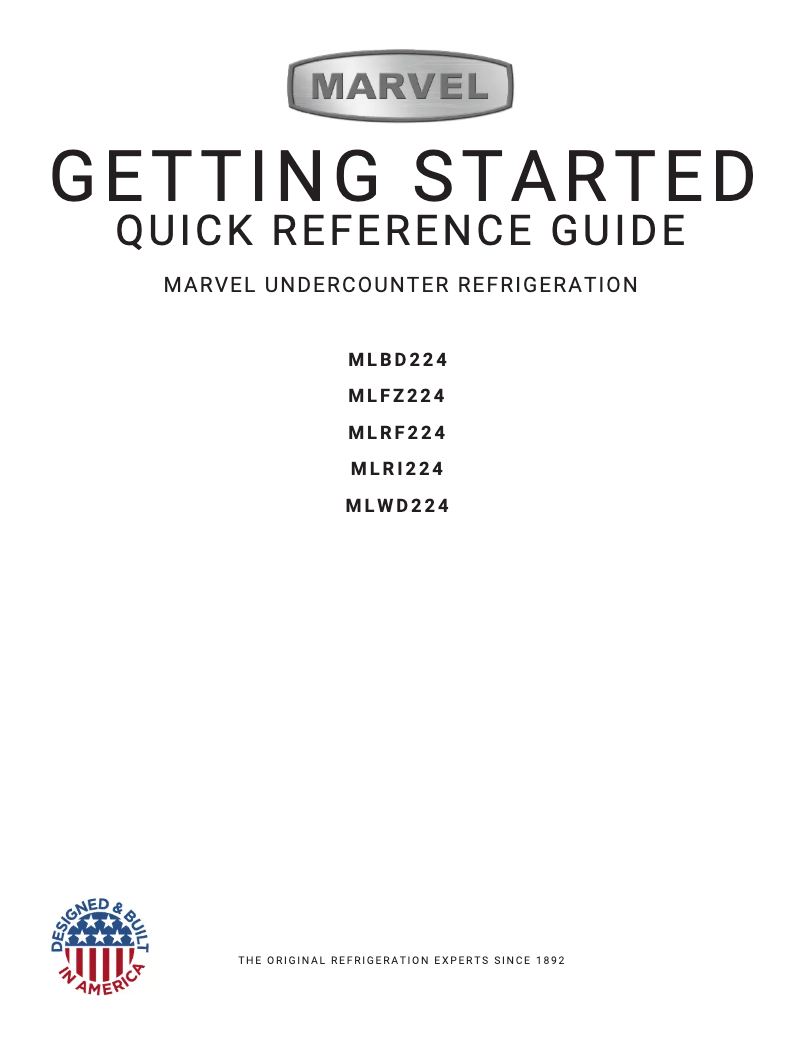 Page 1 de la notice Guide d'installation Marvel MPWD424