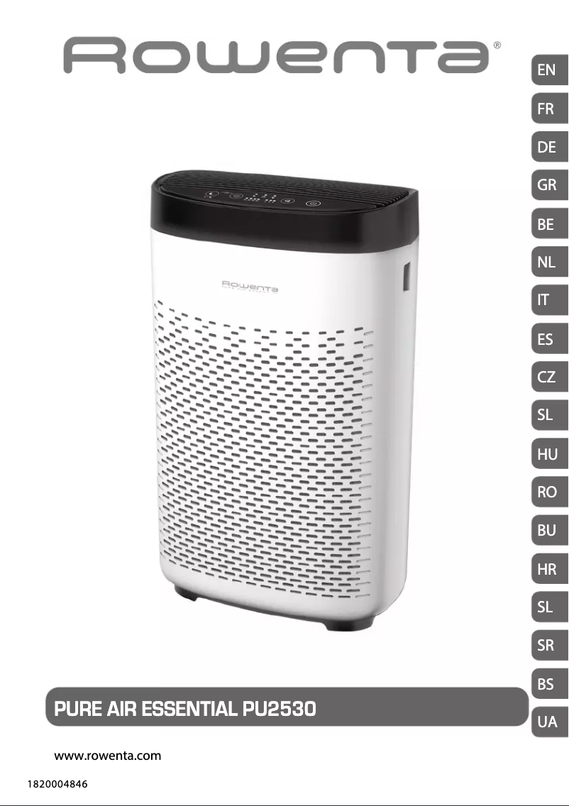 Página 1 del manual Manual de usuario Rowenta Pure Air Essential PU2530