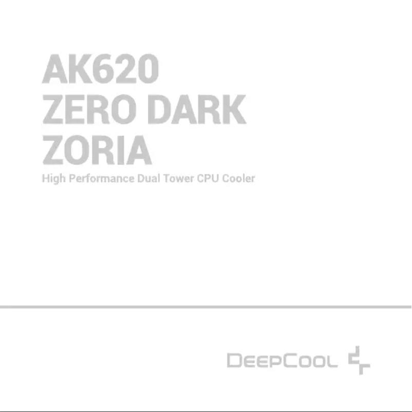 Page 1 de la notice Manuel utilisateur DeepCool AK620 Zero Dark Zoria