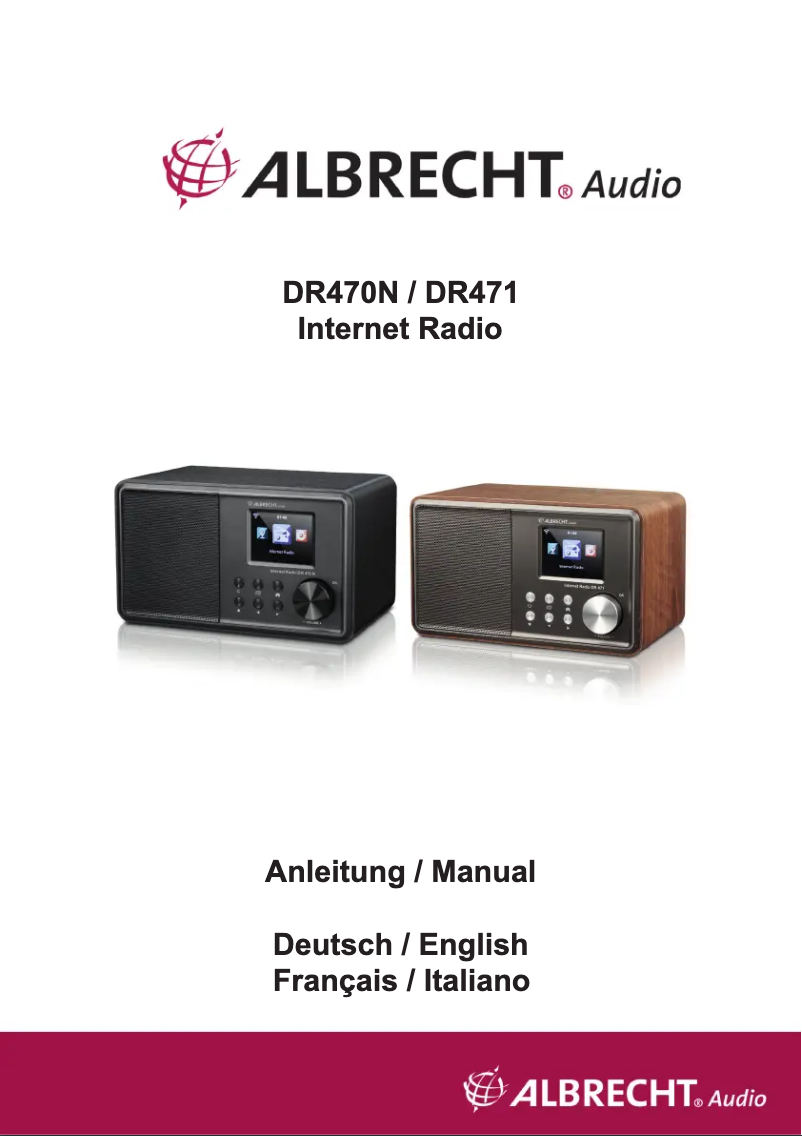 Página 1 del manual Manual de usuario Albrecht DR 470