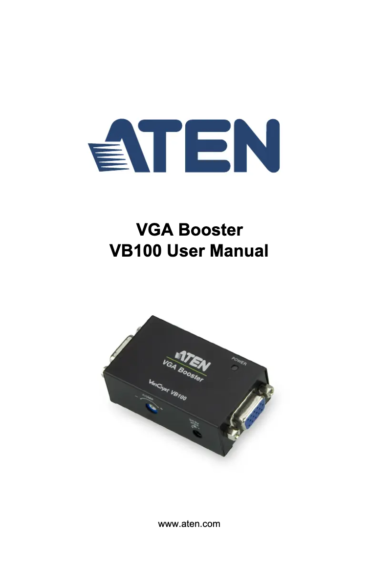 Page 1 de la notice Manuel utilisateur ATen VB100
