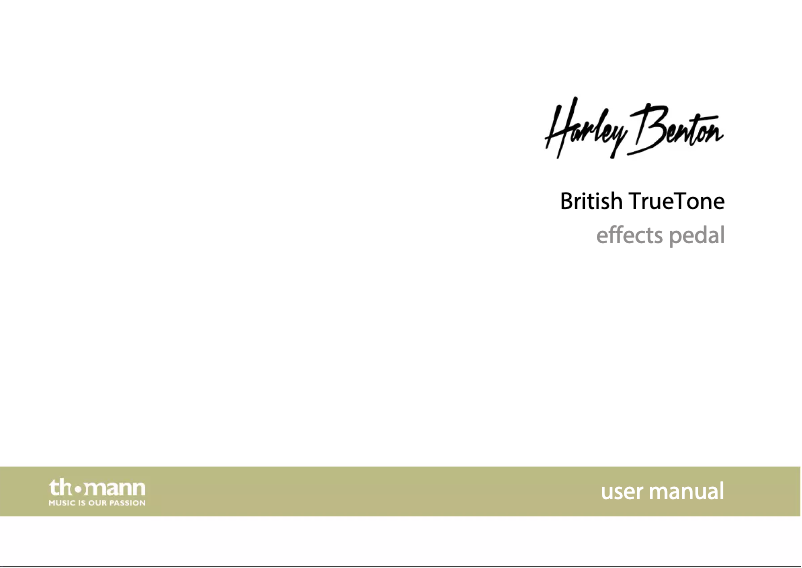 Page n°1 - Manuel utilisateur Harley Benton British TrueTone