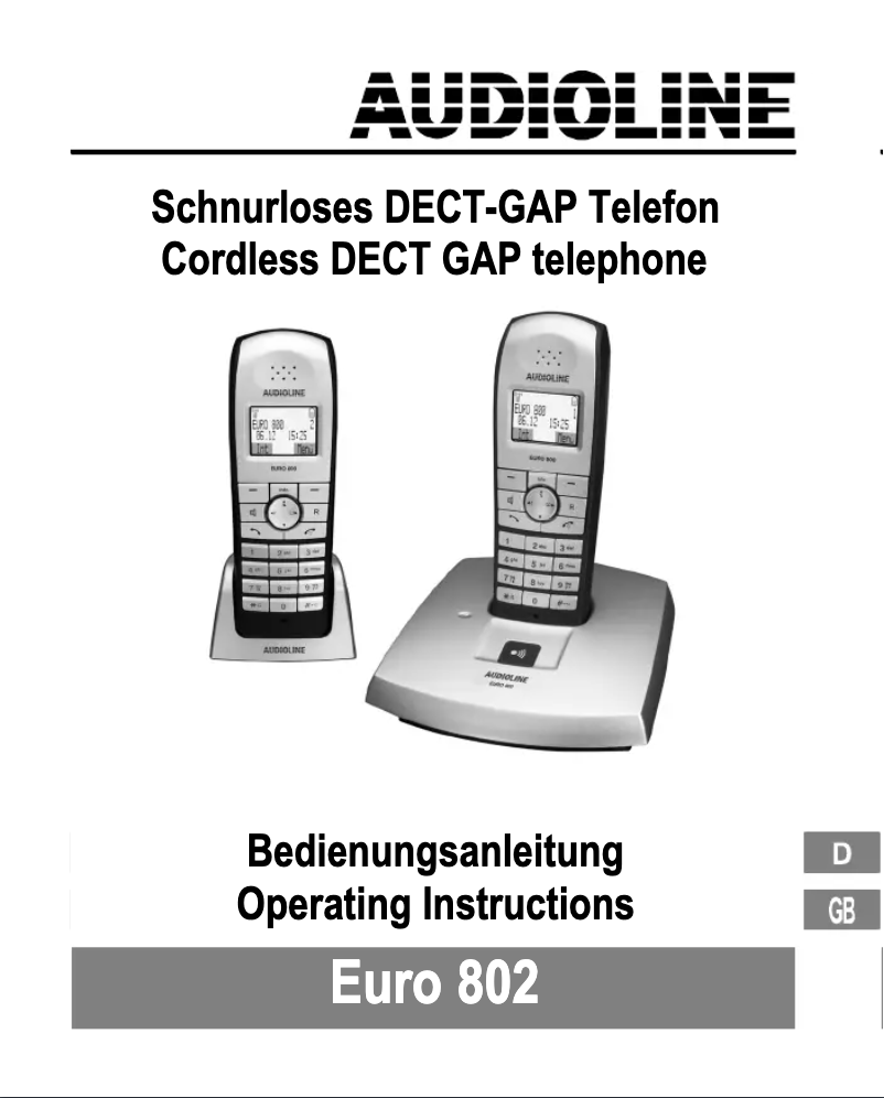 Página 1 del manual Manual de usuario Audioline Euro 802