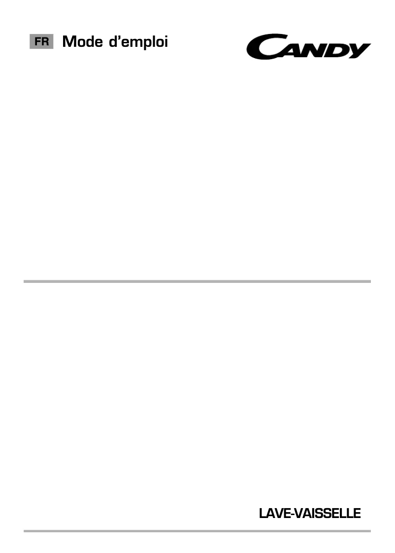 Page 1 de la notice Manuel utilisateur Candy CDI 3DS35D-47