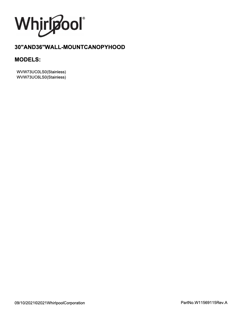 Page 1 de la notice Manuel utilisateur Whirlpool WVW73UC0LS