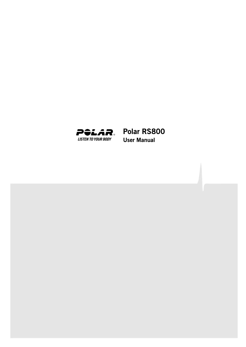 Image de la première page du manuel de l'appareil RS800