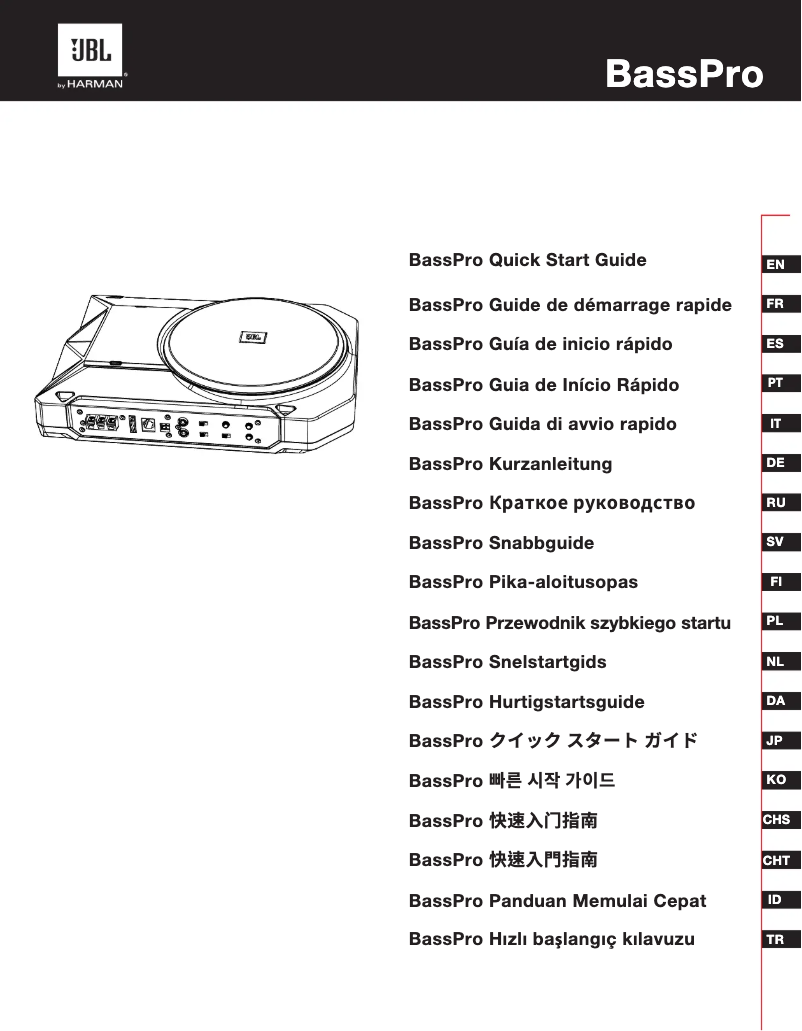 Image de la première page du manuel de l'appareil BassPro SL