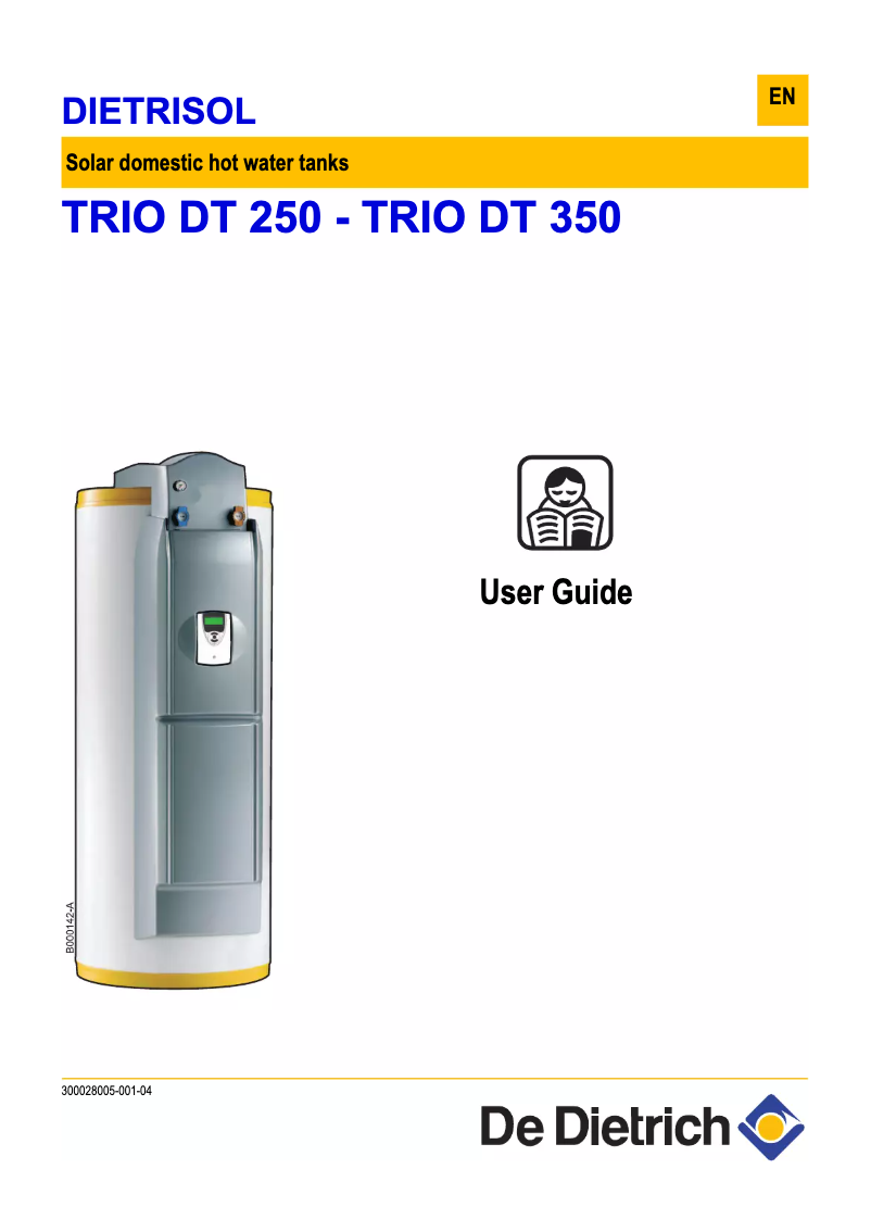 Image de la première page du manuel de l'appareil DIETRISOL TRIO DT 350