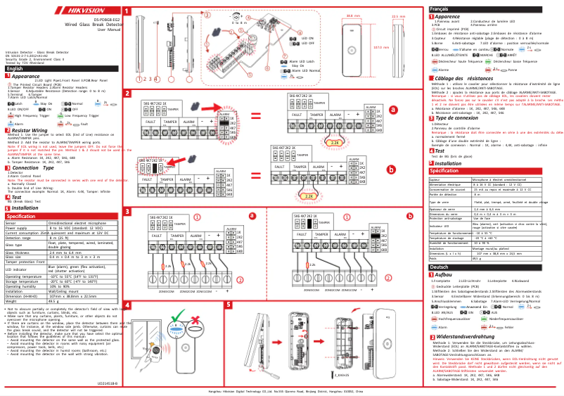 Page n°1 - Manuel utilisateur Hikvision DS-PDBG8-EG2