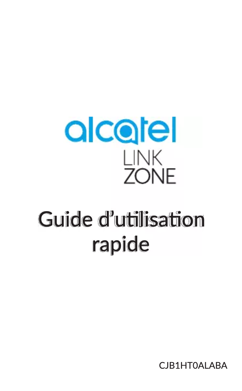 Image de la première page du manuel de l'appareil Link Zone MW41