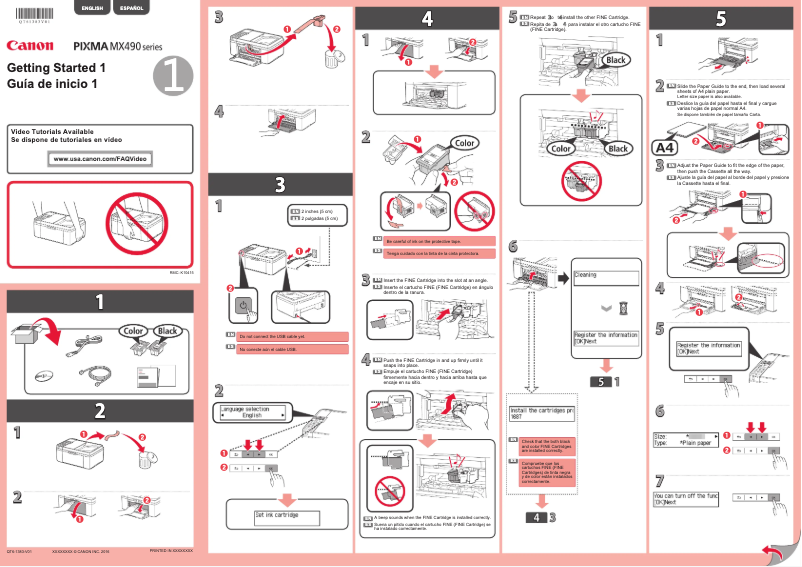 Page 1 de la notice Manuel utilisateur Canon PIXMA MX492