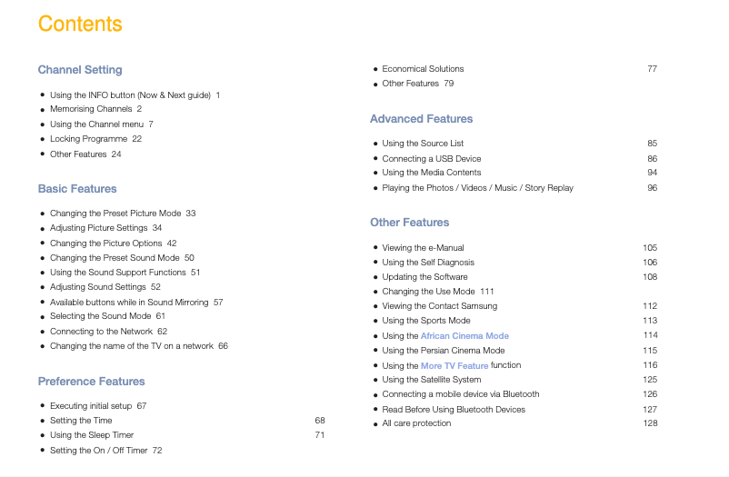 Page 1 de la notice Manuel utilisateur Samsung UA43M5100DK