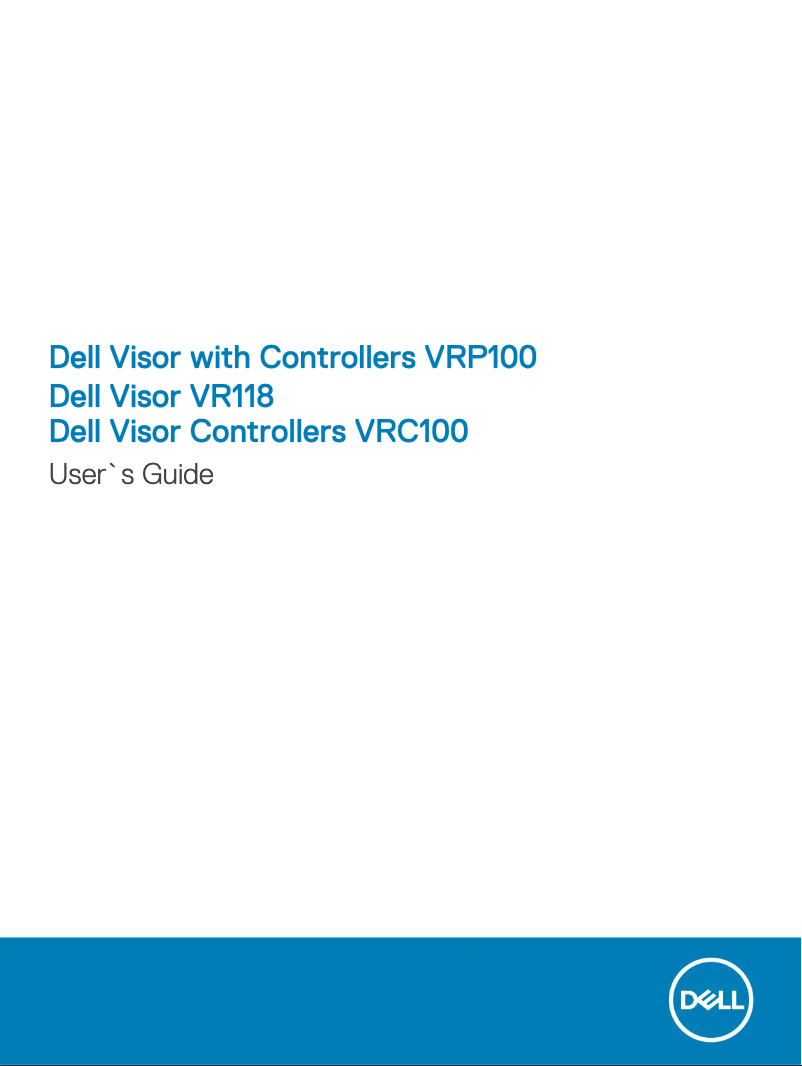 Page 1 de la notice Manuel utilisateur Dell Visor VRC100