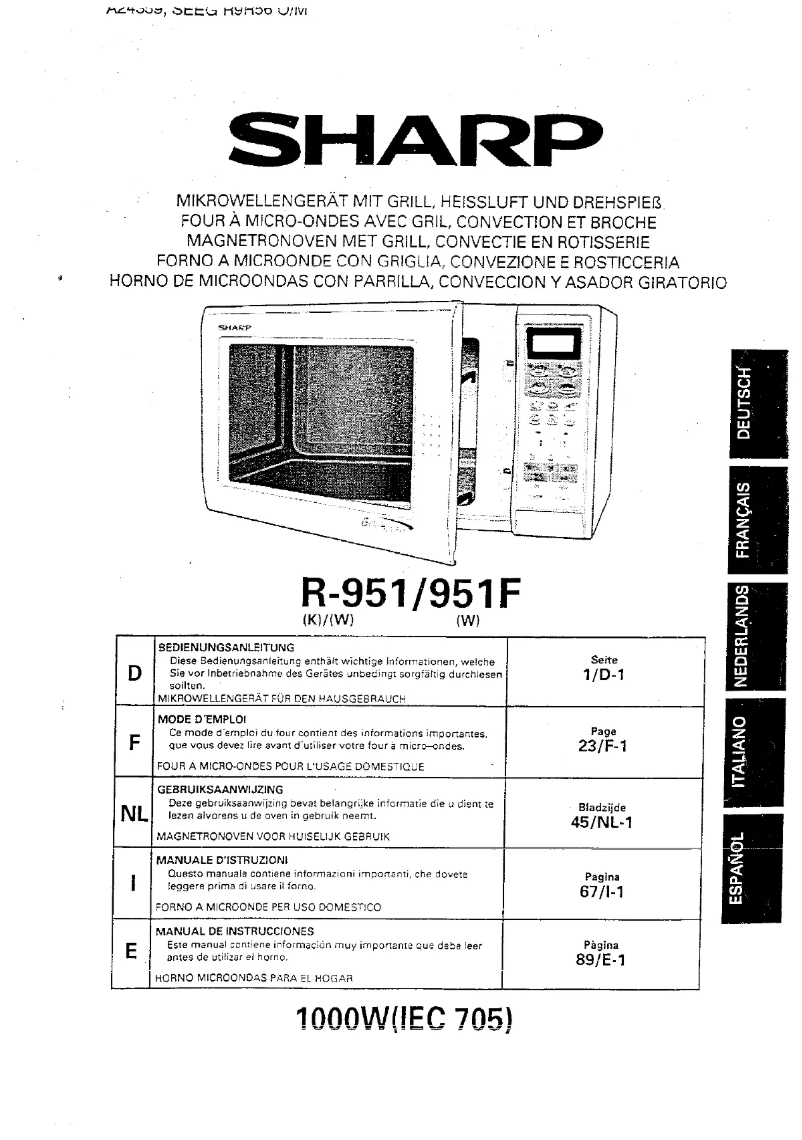 Imagen de la primera página del manual del dispositivo R951F
