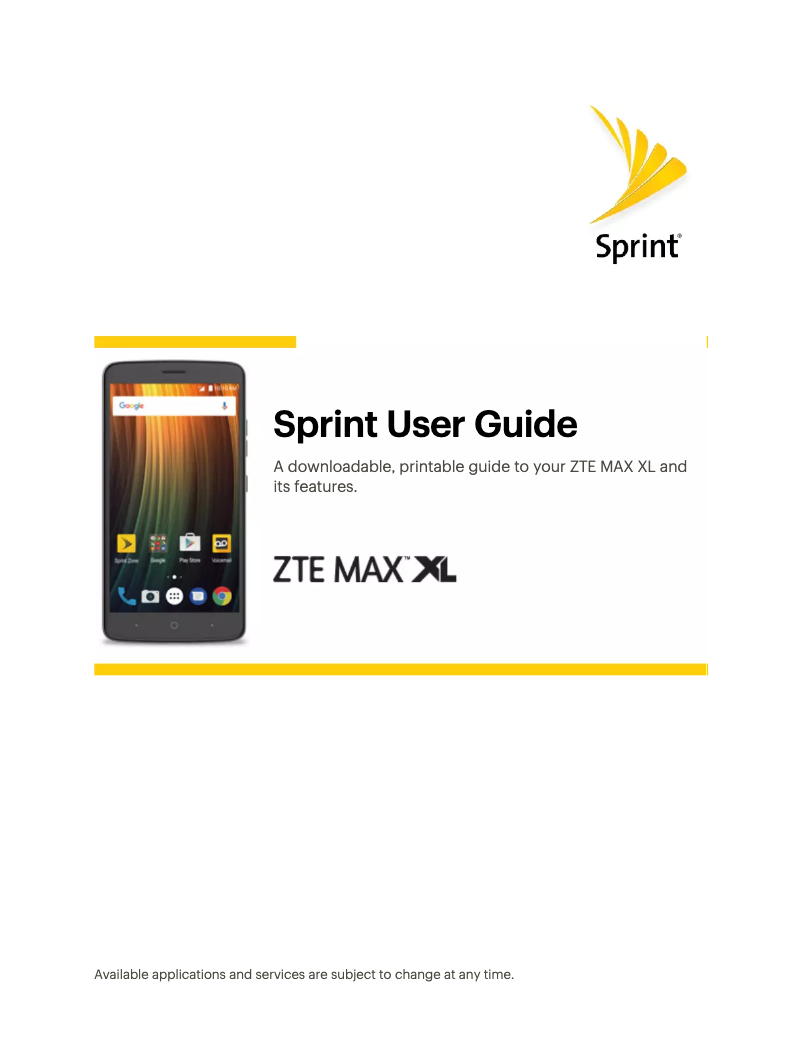 Page n°1 - Manuel utilisateur ZTE Max XL