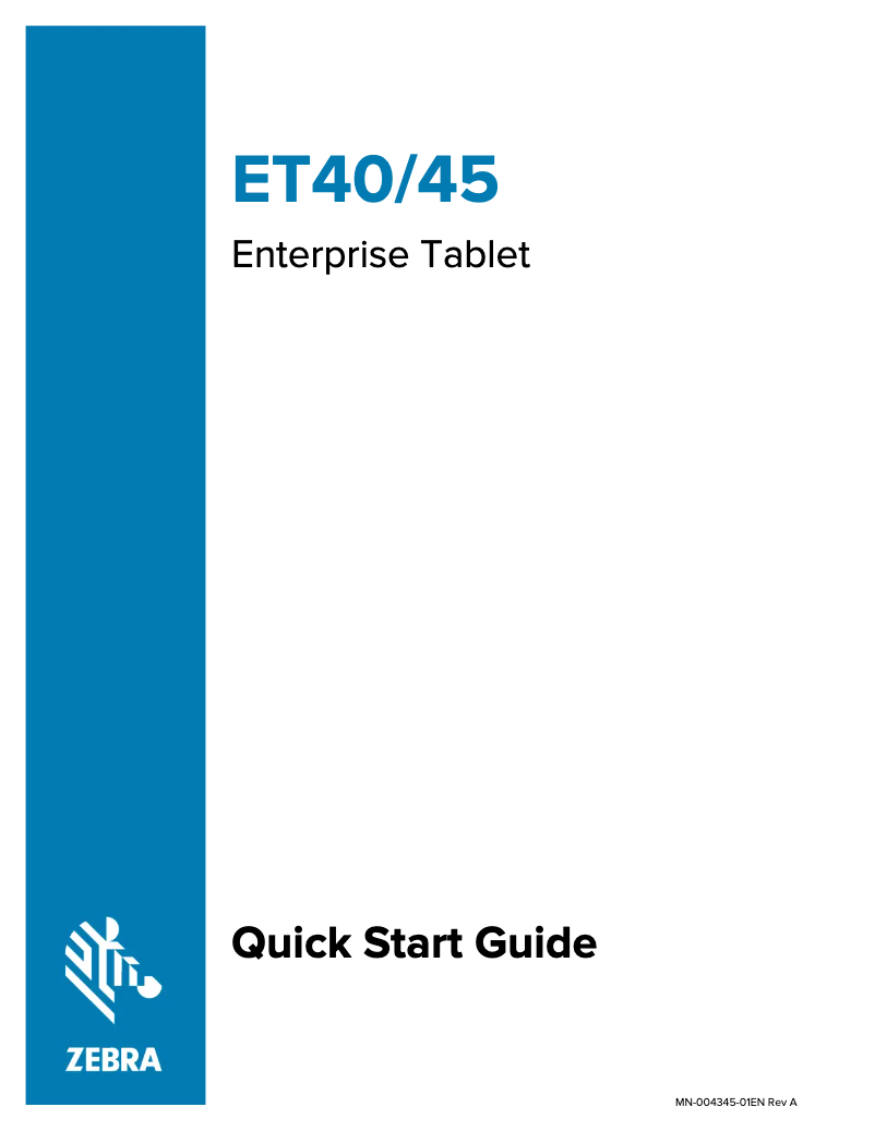 Image de la première page du manuel de l'appareil ET40