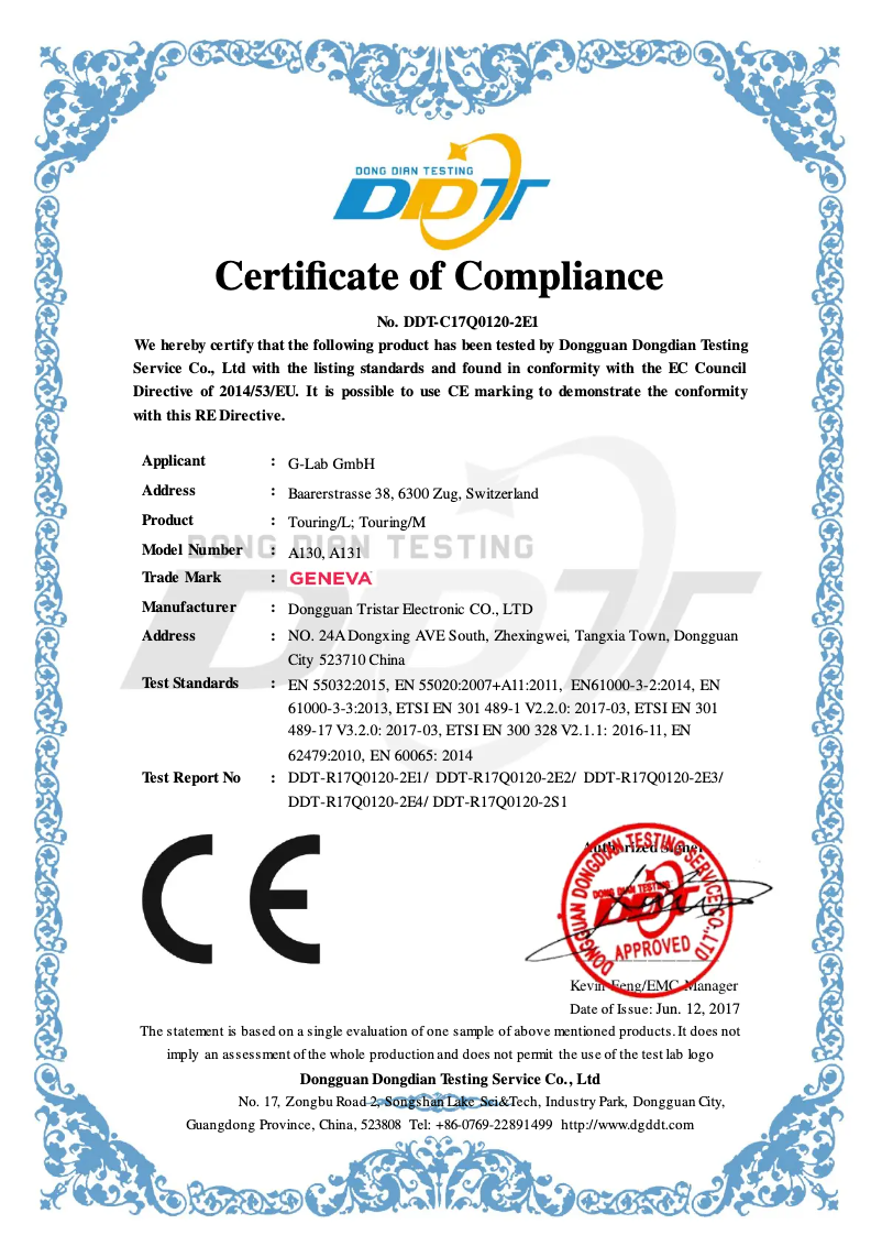 Image de la première page du manuel de l'appareil Touring/M