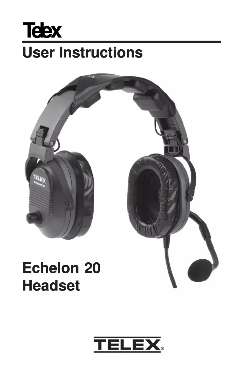 Page 1 de la notice Manuel utilisateur Telex Echelon 20